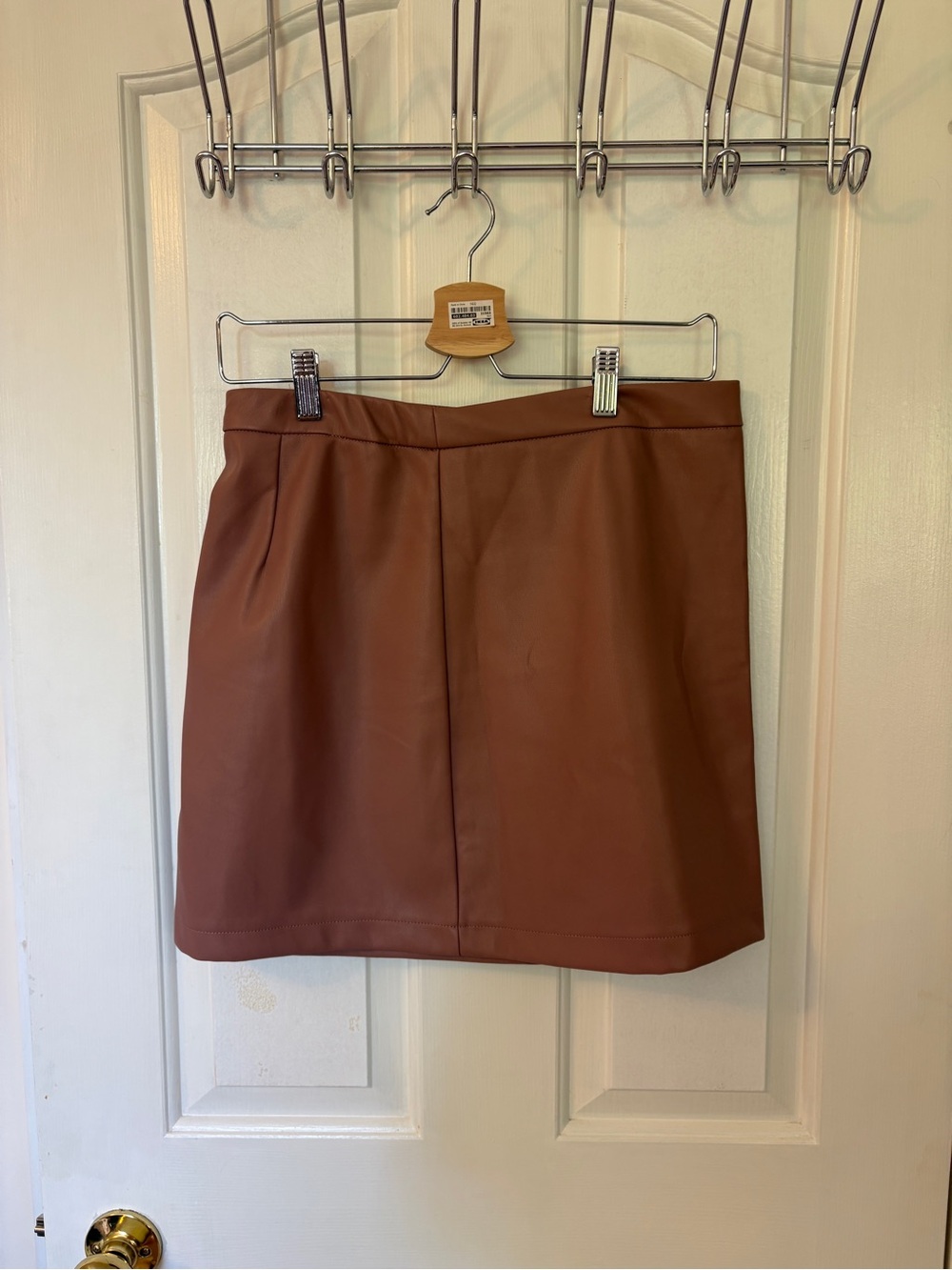 Abercrombie & Fitch Pink Faux Leather Mini Skirt
